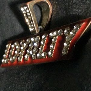 Enamel diamond pendant